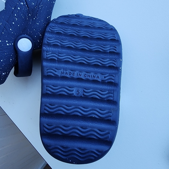 KOALA KIDS Navy BLUE White Dot MOLDED SLIDES SIZE KIDS Baby Sz 5 - Picture 6 of 7